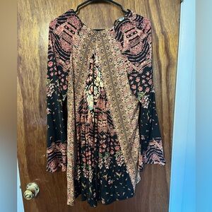 NWT Free People Stevie Printed Tunic Dress, Size Small